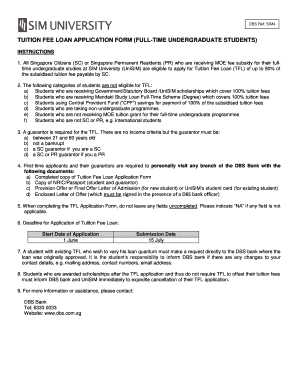 Tuition Fee Loan Application Form