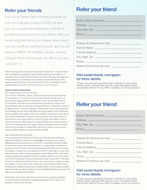 Eastern Bank GoPro Referral Form