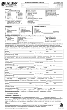 New Account Application