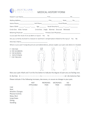 Medical History Form