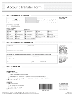 Account Transfer Form