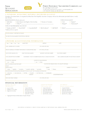 New Account Application
