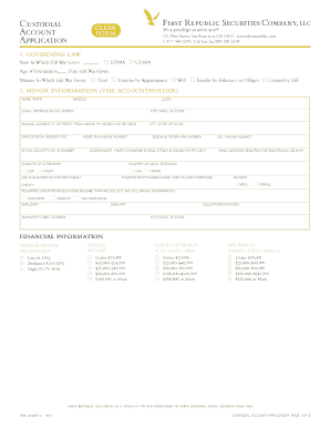 Custodial Account Application
