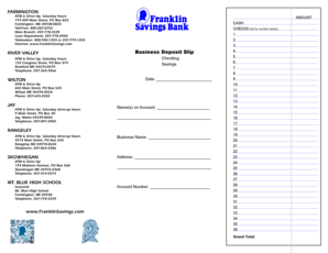 Business Deposit Slip