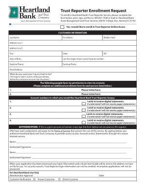 Trust Reporter Enrollment Request
