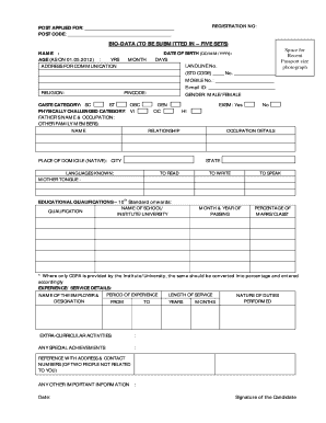Job Application Form