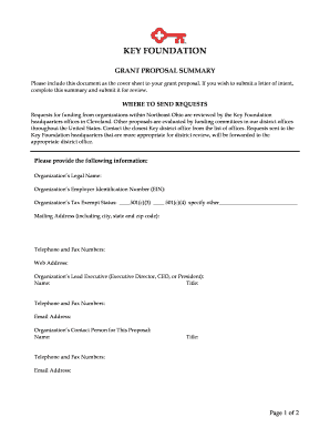 Key Foundation Grant Proposal Summary