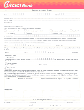 Transmission of Shares Request Form