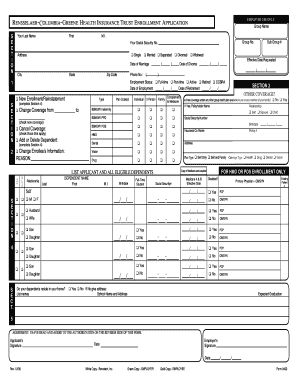 Health Insurance Enrollment Application