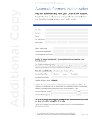 Automatic Payment Authorization Form