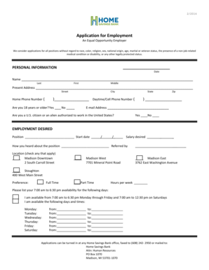 Application for Employment