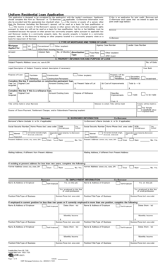 Uniform Residential Loan Application