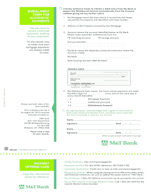 Automatic Payment Authorization Form