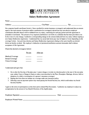 Salary Redirection Agreement