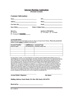 Ozark Bank Internet Banking Application