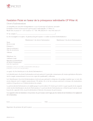 Fondation Pictet en faveur de la prévoyance individuelle (3e Pilier A)
