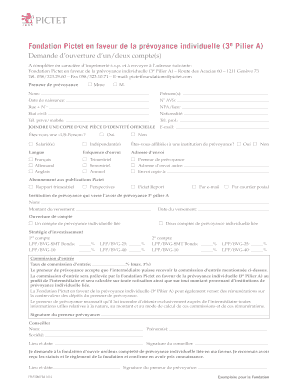 Fondation Pictet en faveur de la prévoyance individuelle (3e Pilier A)