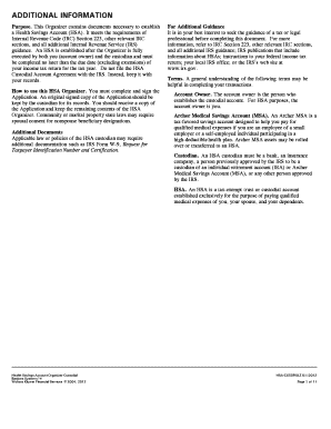 Health Savings Account Application Form