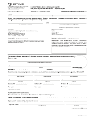 Rietumu Banka Authorization Form