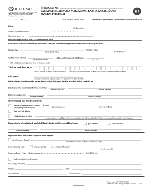 MasterCard/Visa Card Issuance Request
