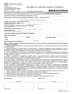 Rietumu Banka Client Agreement
