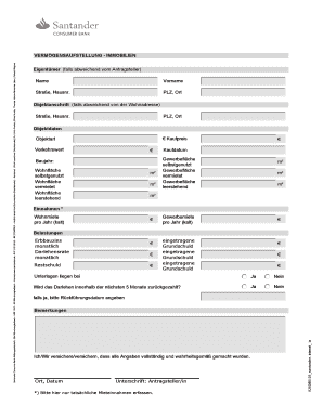 Vermögensaufstellung - Immobilien