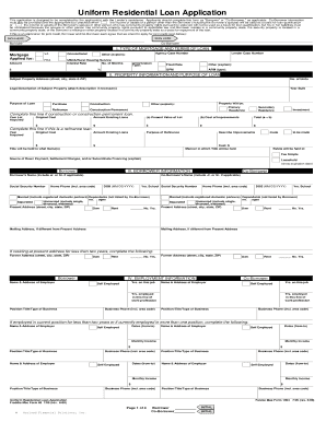 Uniform Residential Loan Application