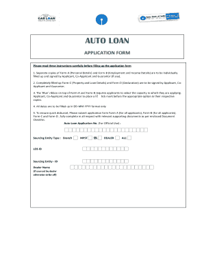 Auto Loan Application Form