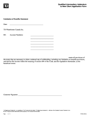 Qualified Intermediary Addendum Form