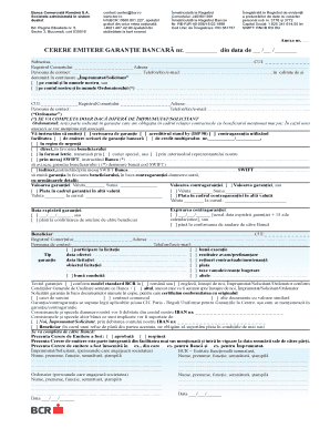 Bank Guarantee Request Form