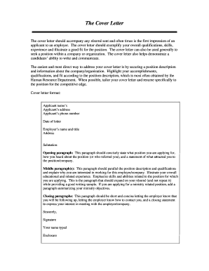 Cover Letter Template