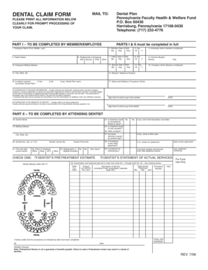 Dental Claim Form