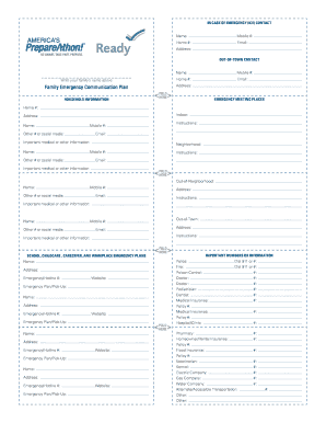 Emergency Contact and Communication Plan