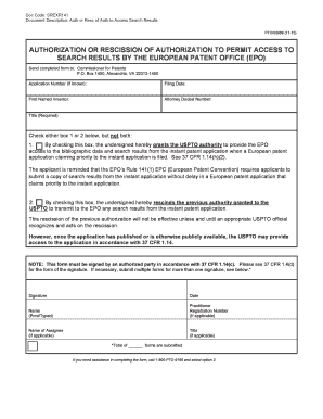 Authorization or Rescission of Authorization to Access Search Results