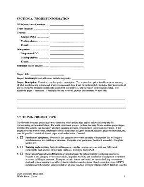 FEMA Environmental and Historic Preservation Screening Form