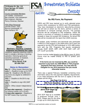IRS Form CCC-927/928 Compliance Notice