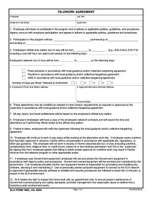 DLA Telework Agreement Form