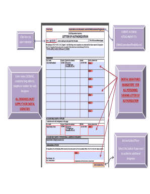 Department of Defense Authorization Letter