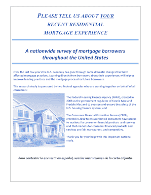US Mortgage Experience Survey
