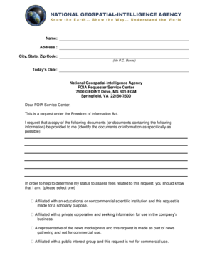 US Federal FOIA Request Form