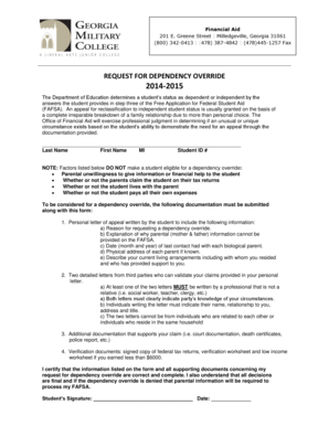 Request for Dependency Override