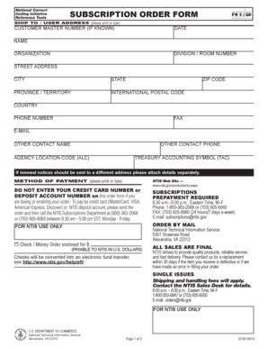 National Correct Coding Initiative Subscription Order Form