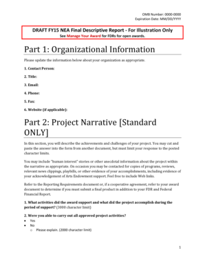 NEA Final Descriptive Report Template