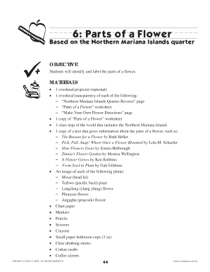 Parts of a Flower Worksheet