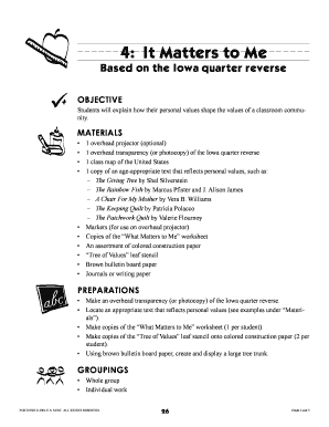 It Matters to Me Education Worksheet