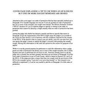 Illinois Order of Protection