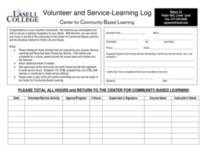 Volunteer and Service-Learning Log