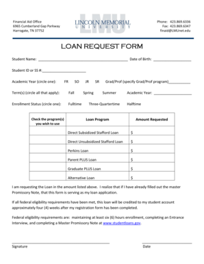 Loan Request Form