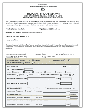Temporary Revocable Permit for Events on NY Public Lands