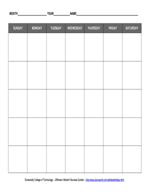 Dunwoody College of Technology Calendar